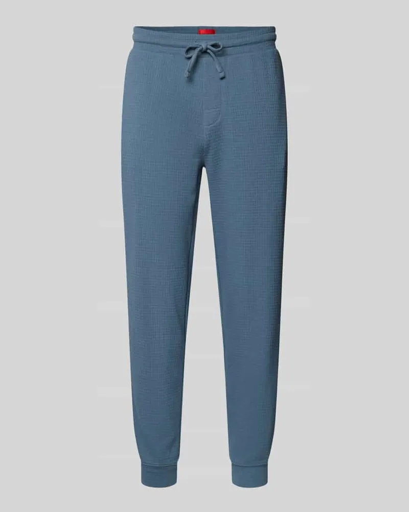 HUGO BOSS Relaxed Fit Pyjama-Hose aus Baumwoll-Mix Modell 'AUSTIN PANTS Jeansblau