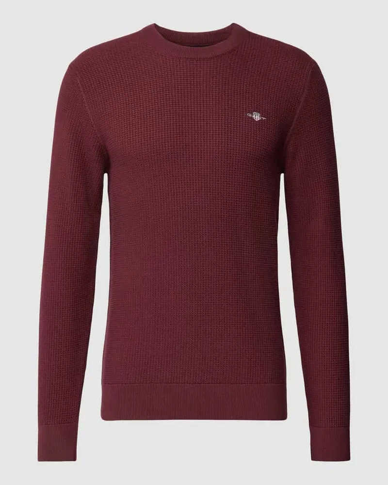 Gant Strickpullover mit Label-Stitching 
