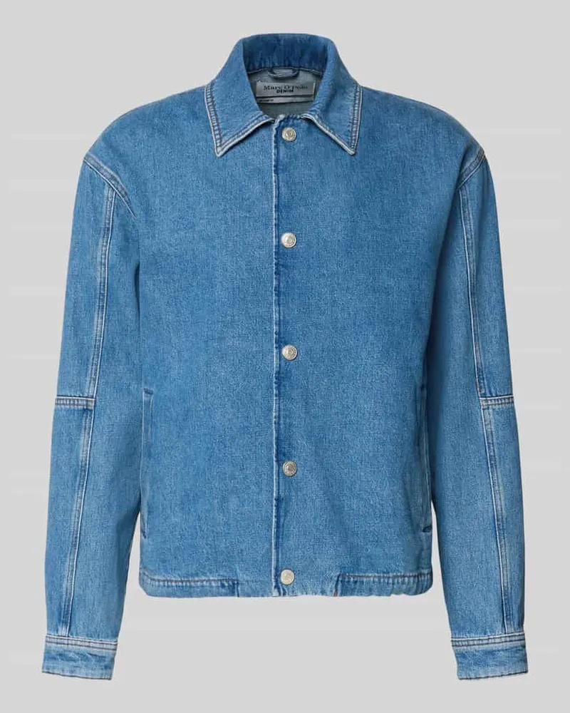Marc O'Polo Relaxed Fit Jeansjacke aus Baumwoll-Ananas-Mix Jeansblau