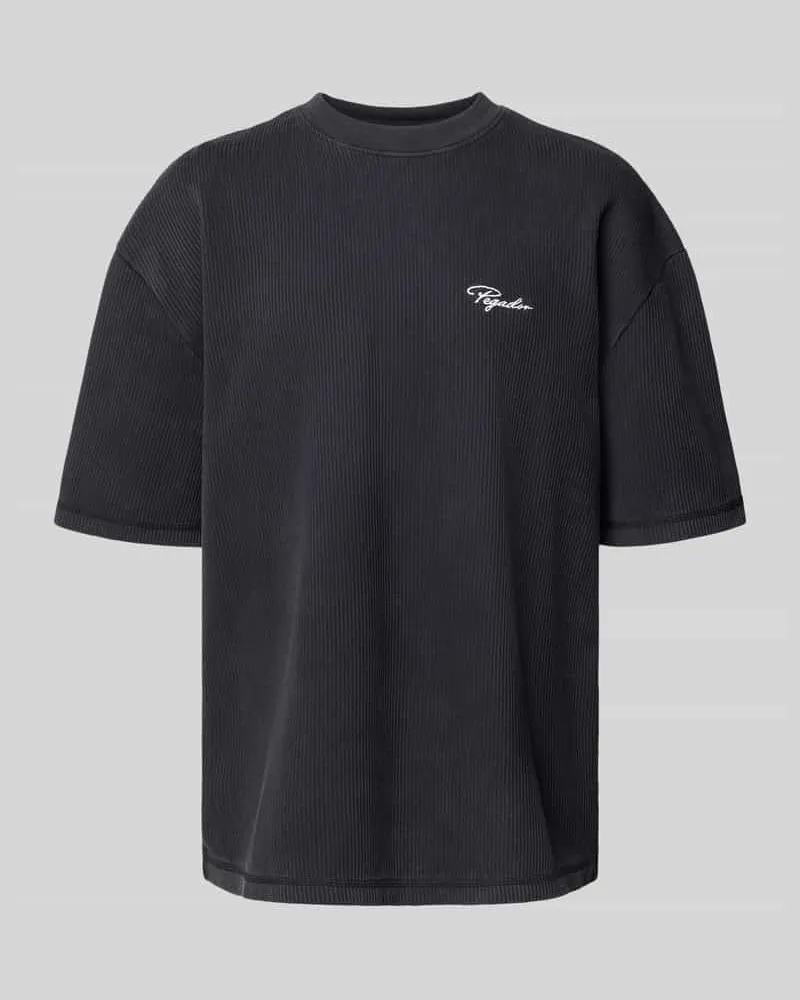 PEGADOR Oversized T-Shirt mit Label-Stitching 