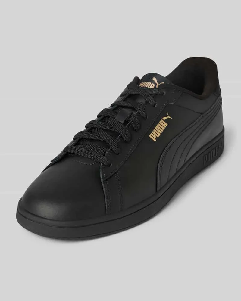 Puma Sneaker aus Leder mit Schnürung Modell 'Smash 3.0 Black
