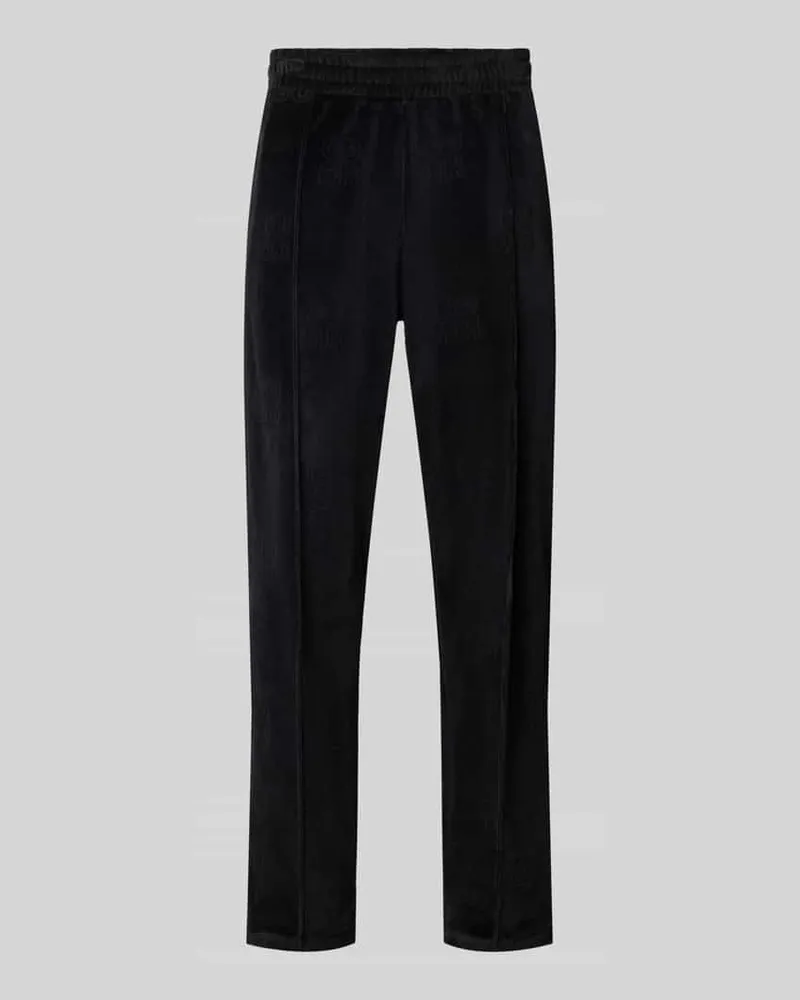 HUGO BOSS Regular Fit Sweathose mit Logo-Struktur Black
