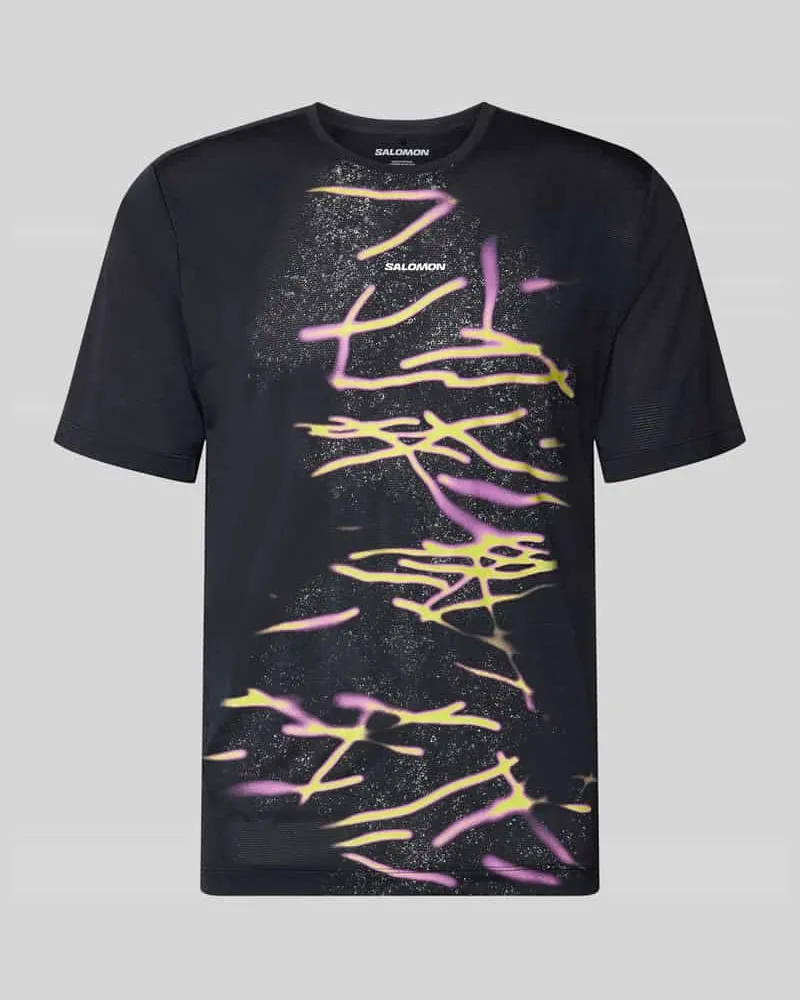 Salomon T-Shirt mit Logo- und Motiv-Print Modell 'Kout Black