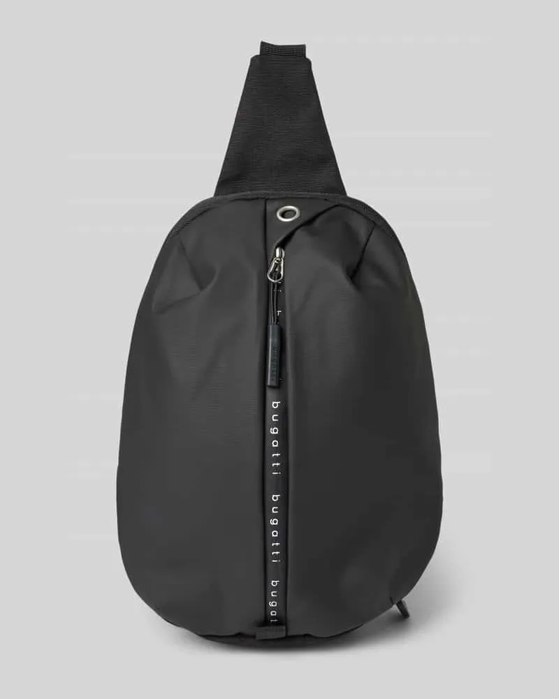 Bugatti Crossbody Bag mit Label-Print Modell 'Blanc Black