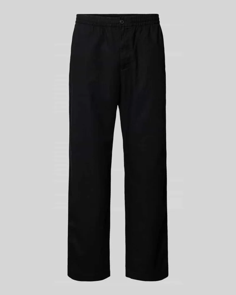 GAP Leinenhose mit elastischem Bund und Eingrifftaschen Black