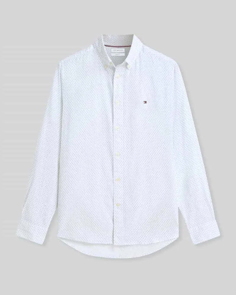 Tommy Hilfiger Regular Fit Freizeithemd aus reiner Baumwolle Weiss
