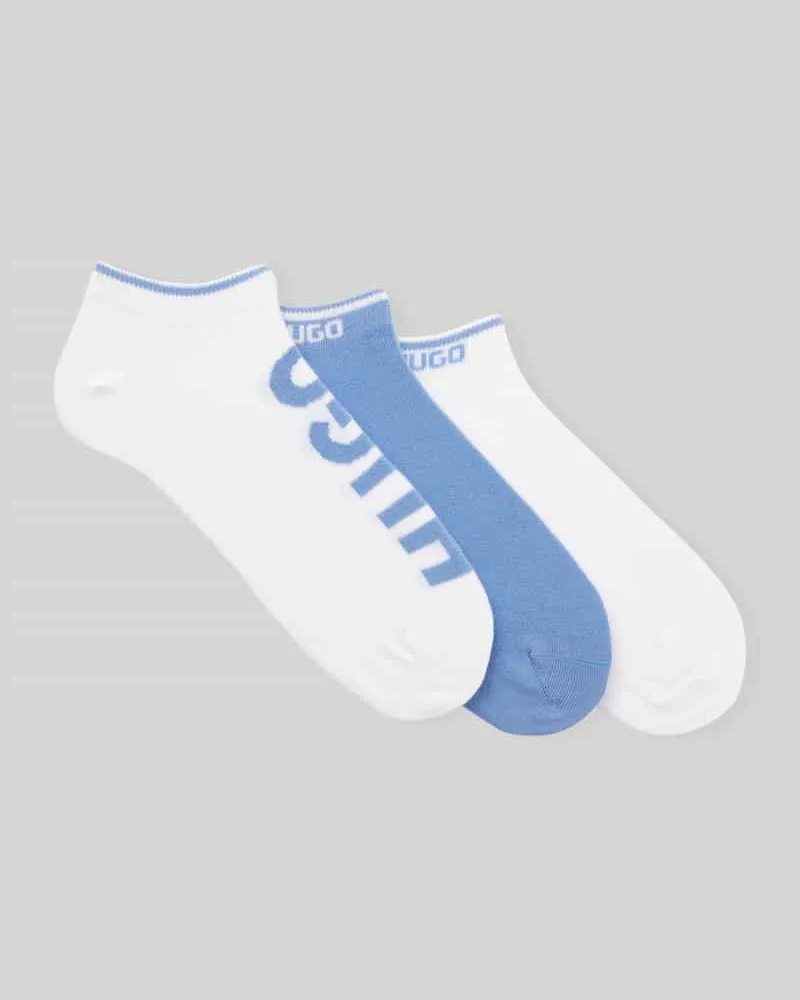 HUGO BOSS Sneakersocken aus Baumwoll-Mis im 3er-Pack Blau