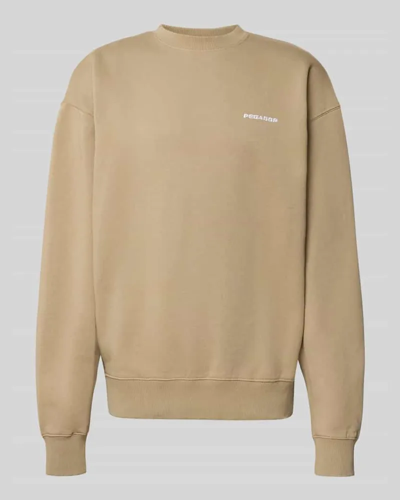 PEGADOR Relaxed Fit Sweatshirt aus Baumwoll-Mix Camel