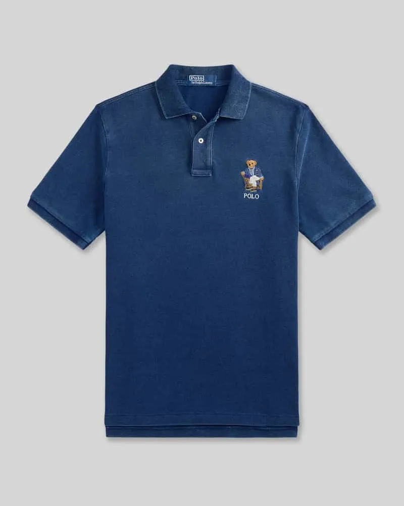 Ralph Lauren Regular Fit Poloshirt mit Polo-Bear-Details Jeansblau