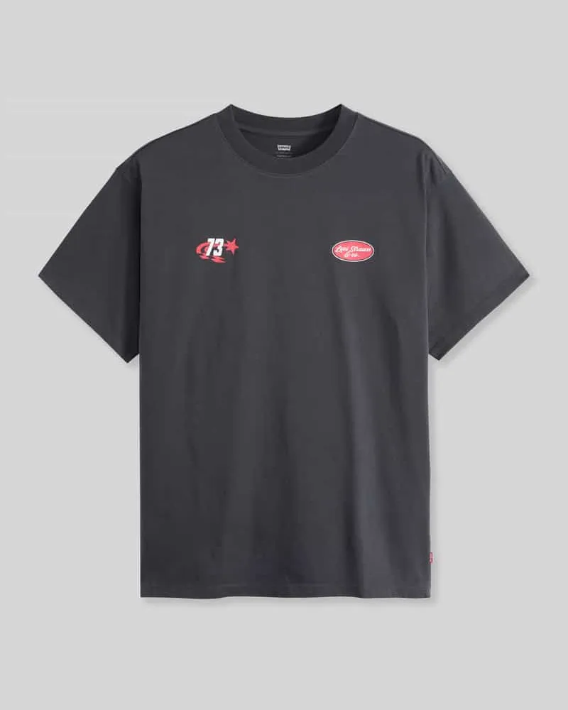 Levi's Relaxed Fit T-Shirt aus reiner Baumwolle mit Rücken-Print Black