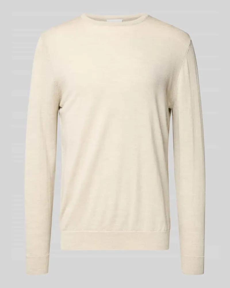 Profuomo Wollpullover mit Rundhalsausschnitt 