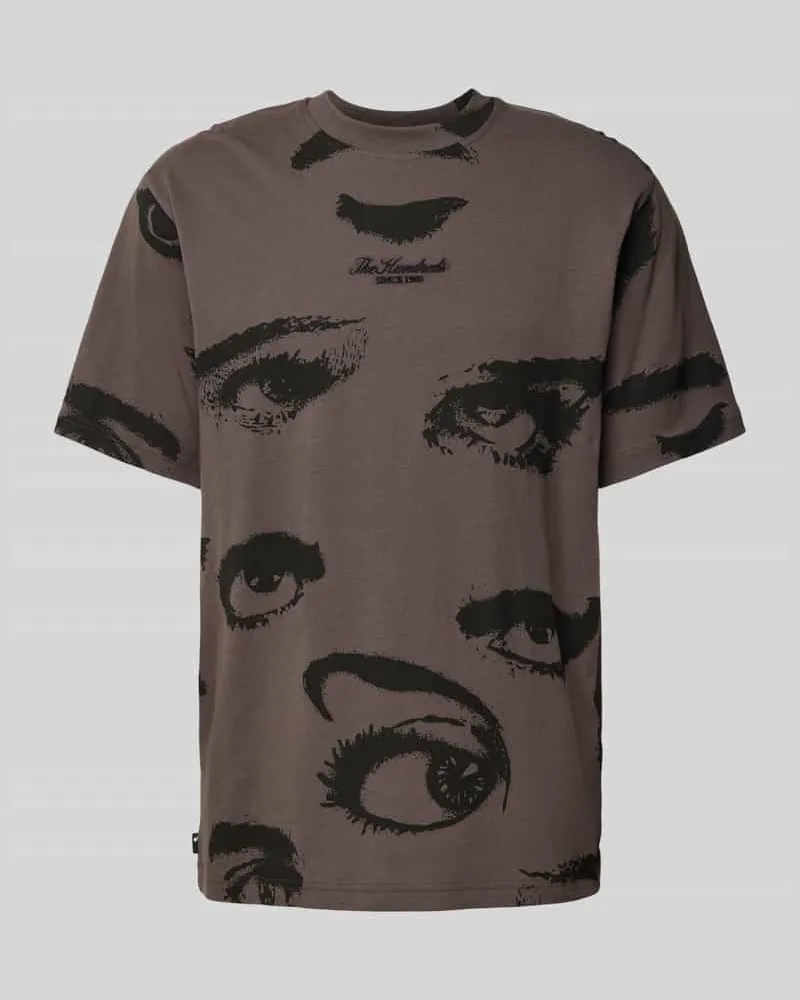 The Hundreds T-Shirt mit Label-Stitching Modell 'SURVEILLANCE Anthrazit