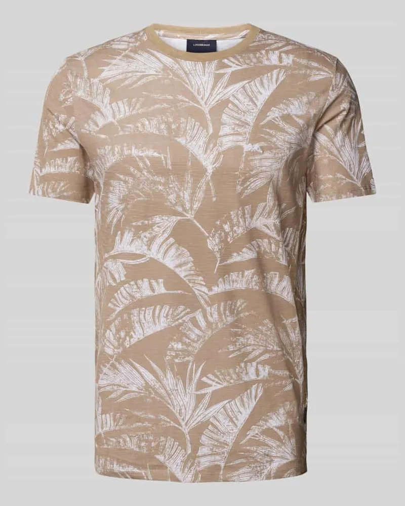 Lindbergh T-Shirt mit Allover-Muster Modell 'Slub 
