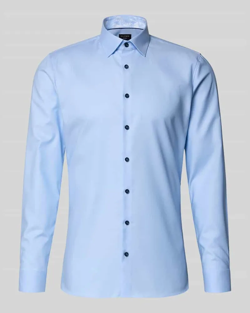 Olymp Super Slim Fit Business-Hemd mit Kentkragen Bleu