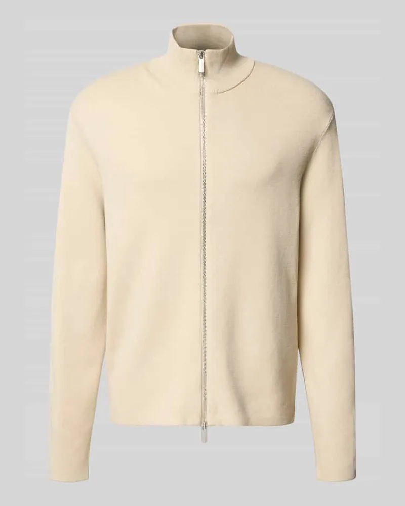 Selected Homme Relaxed Fit Strickjacke aus Viskose-Mix Modell 'TELLER Offwhite