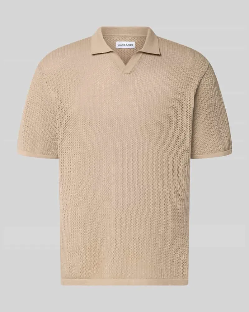 Jack & Jones Strickshirt mit Baumwoll-Anteil Modell 'JERRY Sand