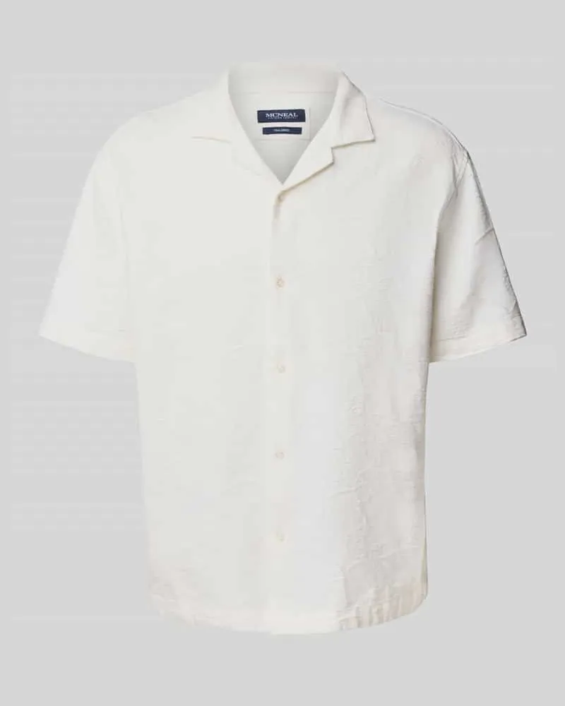 McNeal Tailored Fit Freizeithemd aus Baumwoll-Mix mit Leinen-Anteil 