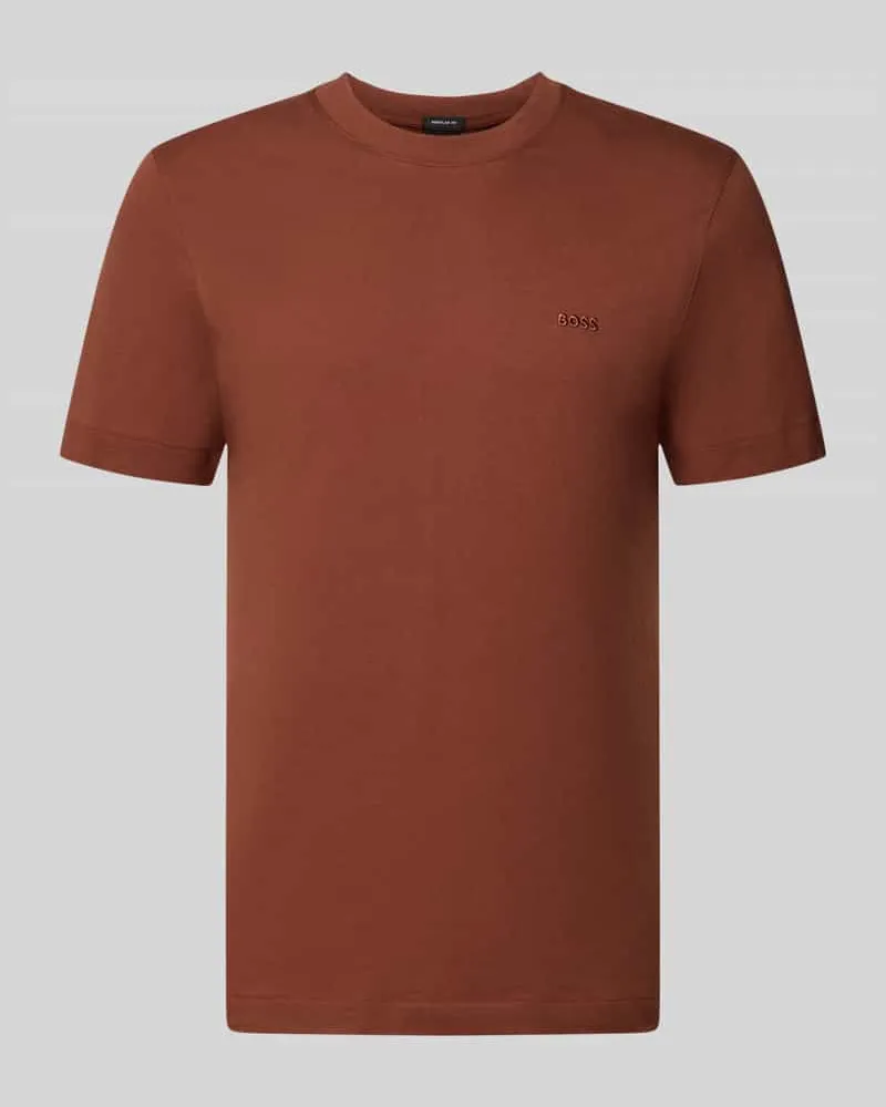 HUGO BOSS T-Shirt mit Rundhalsausschnitt Mittelbraun