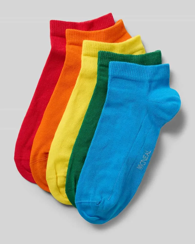 McNeal Sneakersocken aus Baumwoll-Mix in 5er-Pack Blau