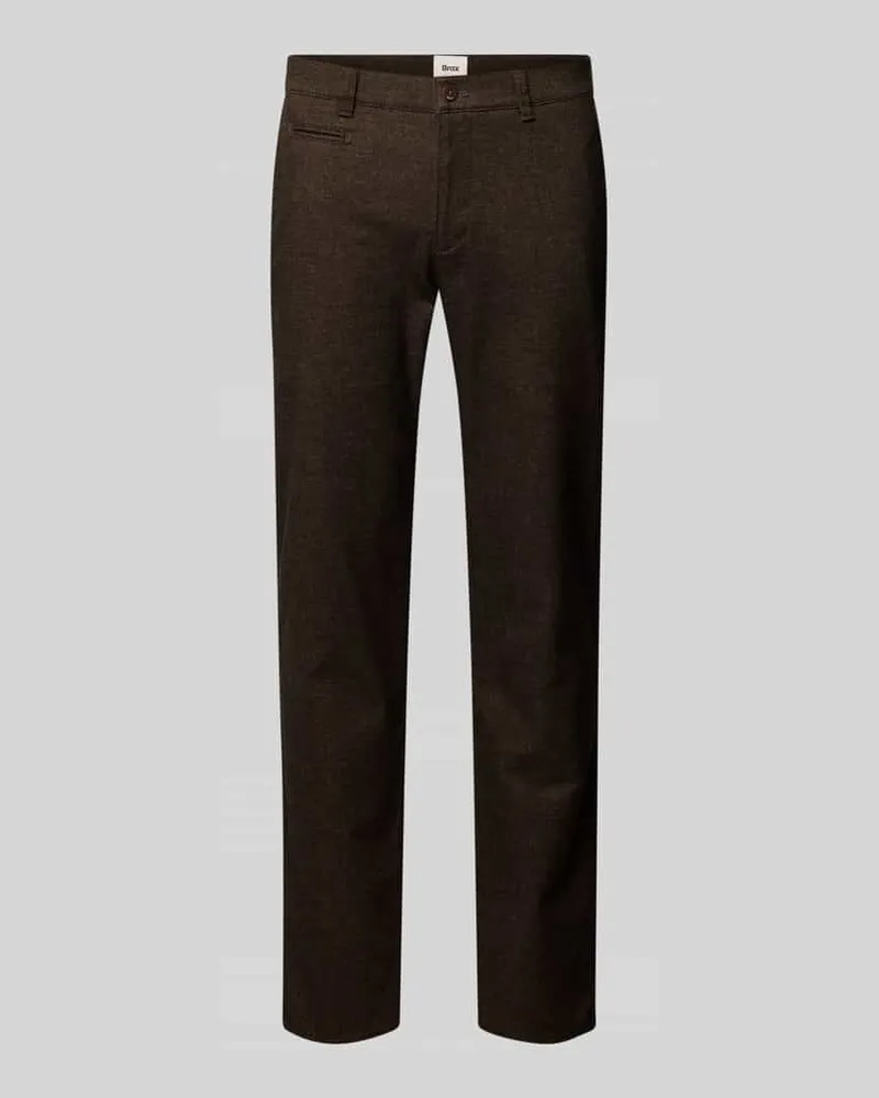 Brax Slim Fit Hose mit Gesäßtaschen Modell 'Fabio Dunkelbraun