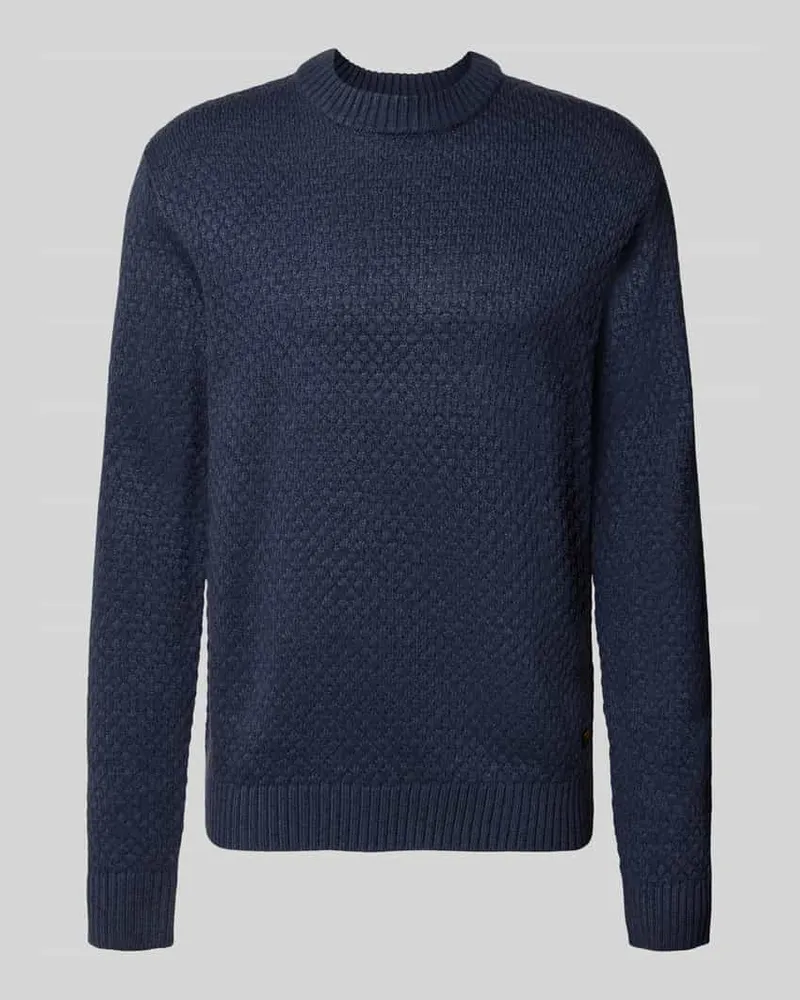 Jack & Jones Regular Fit Strickpullover aus Baumwoll-Mix Modell 'BLAKE Marine