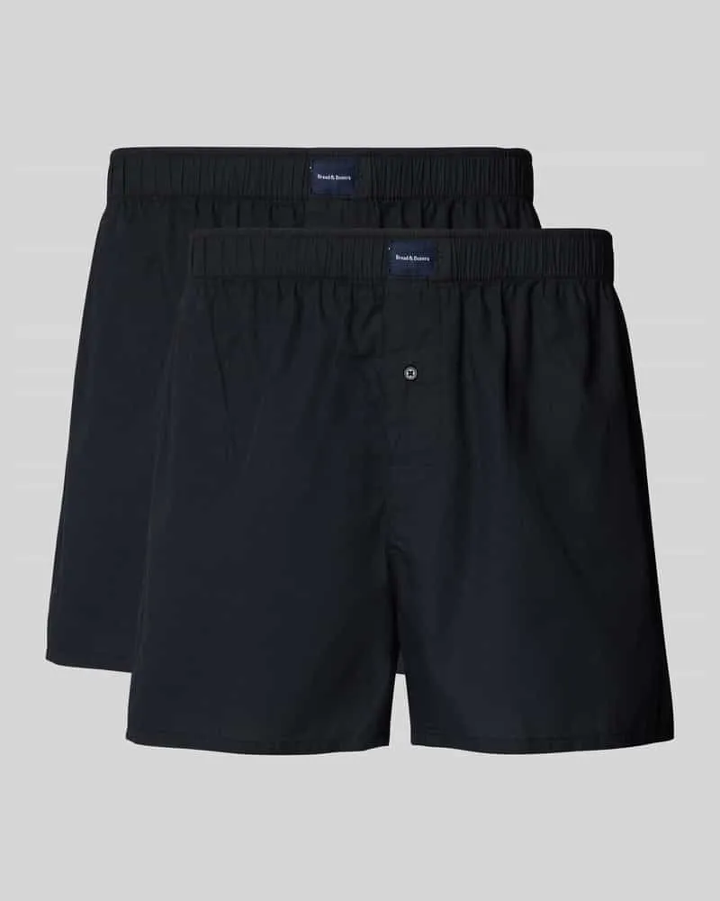 Bread & Boxers Boxershorts mit elastischem Bund Marine