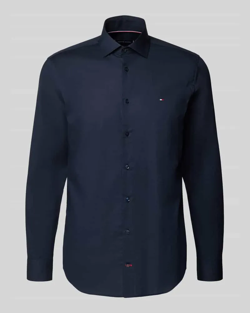 Tommy Hilfiger Slim Fit Businesshemd mit Kentkragen 