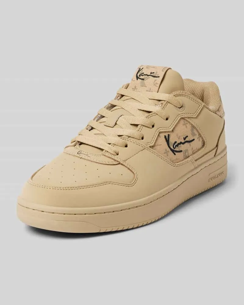 Karl Kani Ledersneaker mit Label-Stitching 