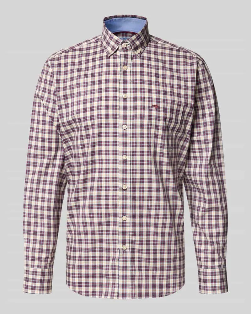 Fynch-Hatton Freizeithemd mit Knopfleiste Bordeaux