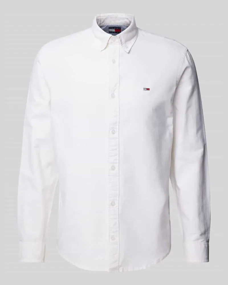Tommy Hilfiger Regular Fit Freizeithemd mit Logo-Stitching Modell 'OXFORD 