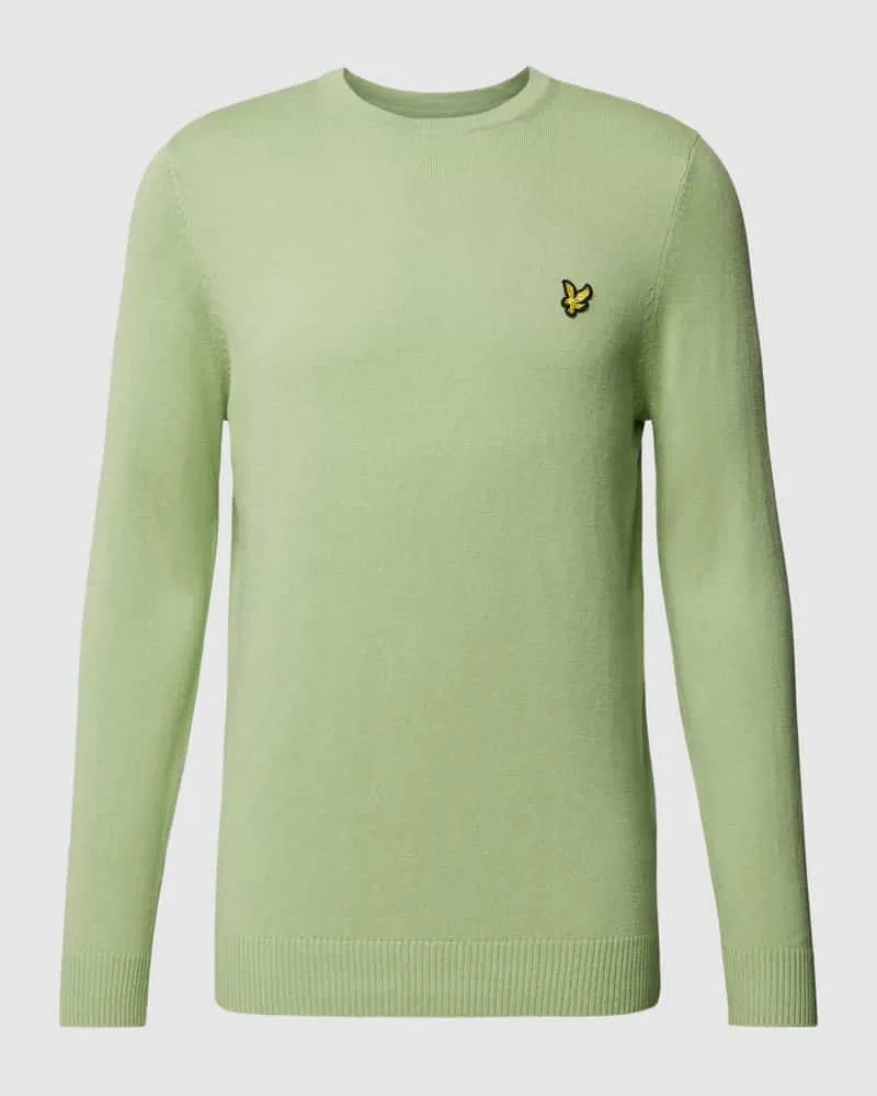 Lyle & Scott Strickpullover mit Motiv-Patch Gruen