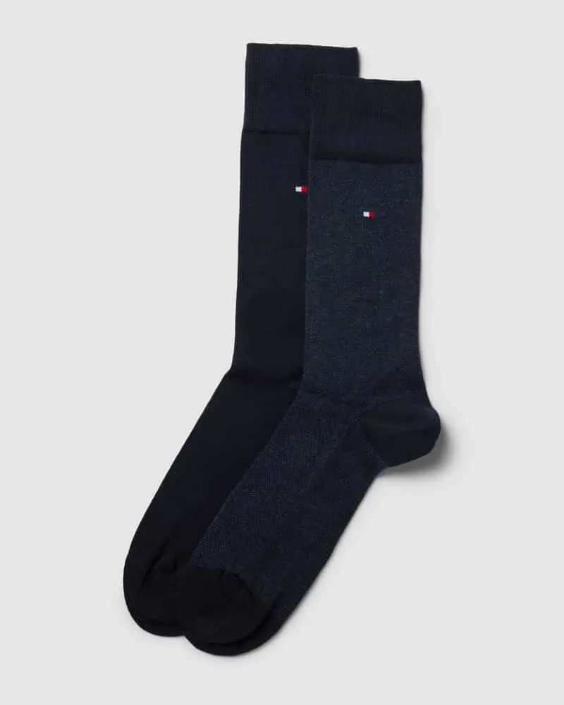 Tommy Hilfiger Socken mit Label-Details im 2er-Pack Modell 'Birdeye Marine