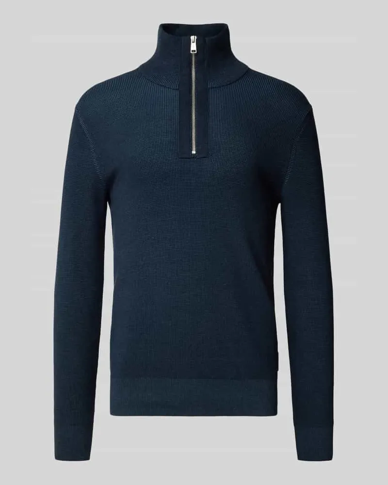 Marc O'Polo Regular Fit Troyer aus reiner Baumwolle 