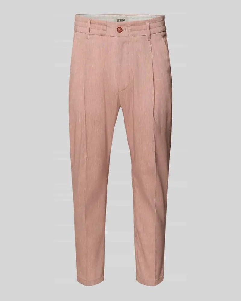 Drykorn Hose mit Bügelfalte und elastischem Bund Modell 'CHASY Rostrot