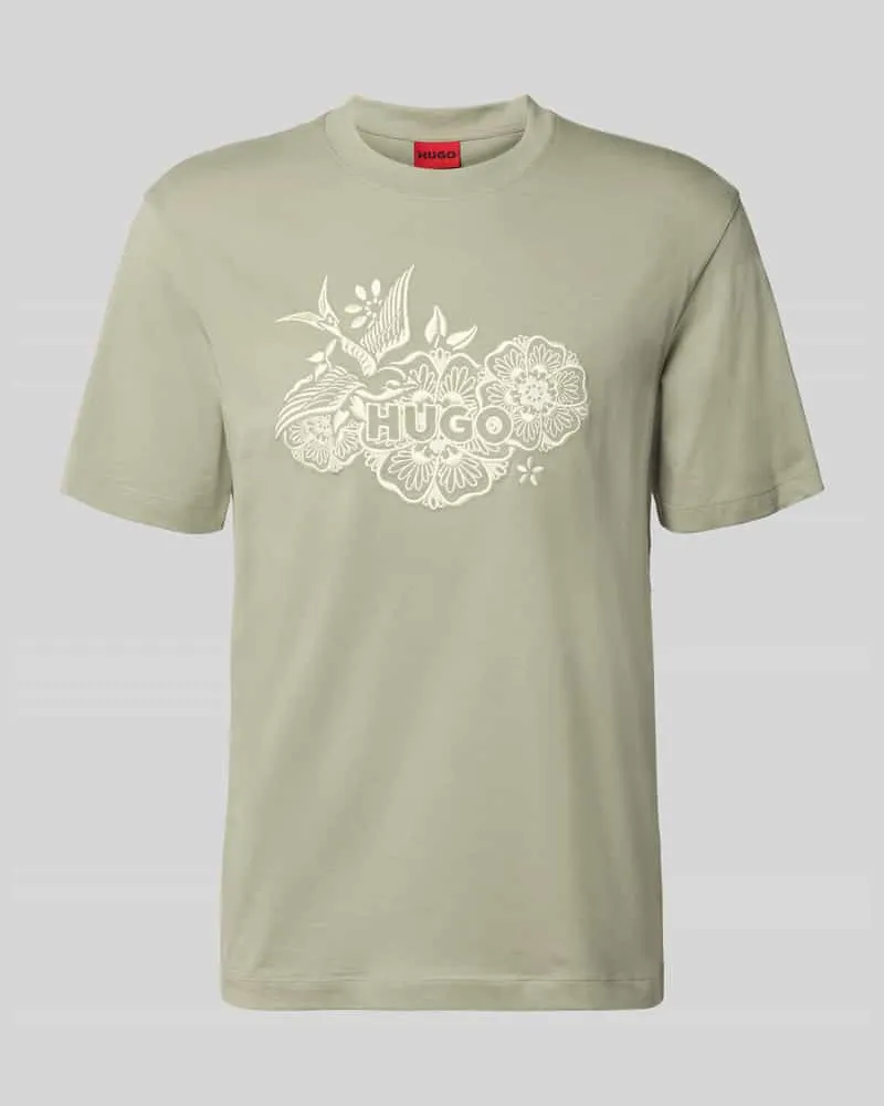 HUGO BOSS Regular Fit T-Shirt aus reiner Baumwolle Modell 'DANGEN Mint