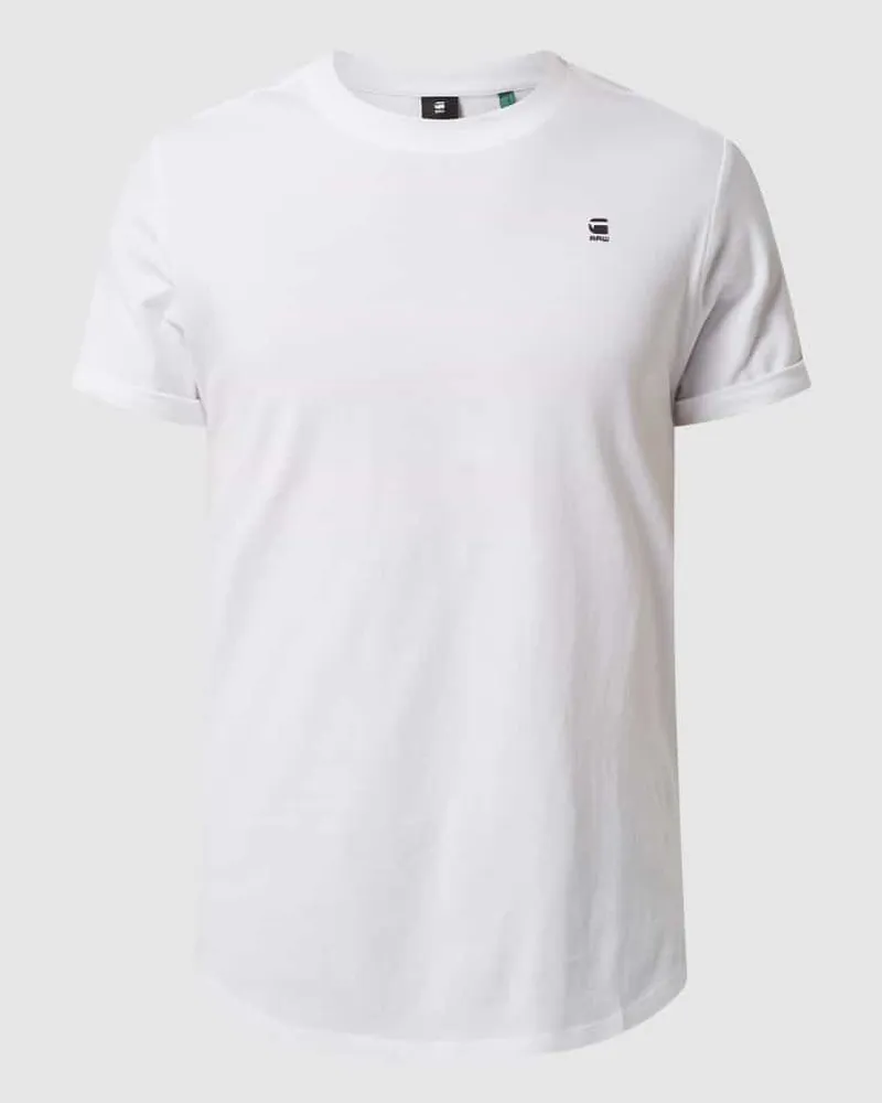 G-STAR RAW T-Shirt mit Label-Detail Offwhite