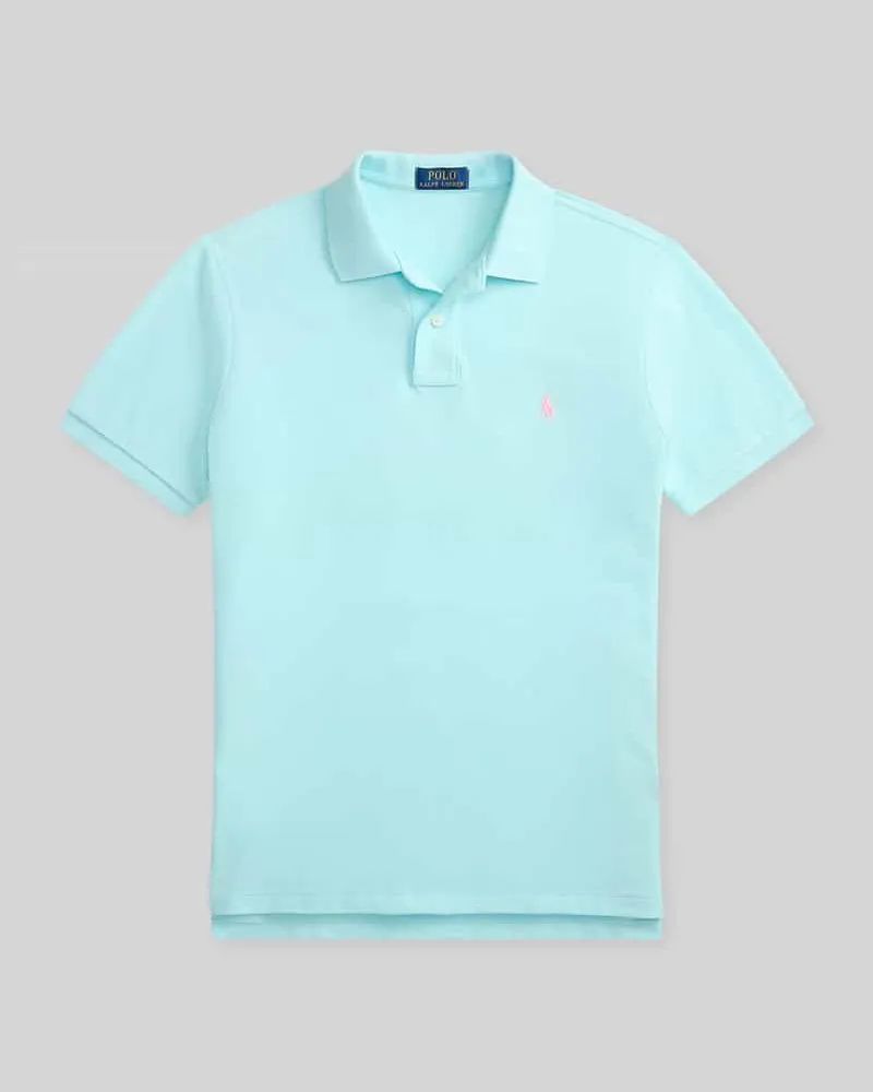 Ralph Lauren Regular Fit Poloshirt aus reiner Baumwolle Aqua