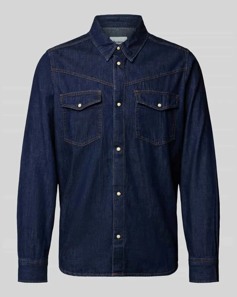 Pepe Jeans Regular Fit Jeanshemd aus reiner Baumwolle Jeansblau