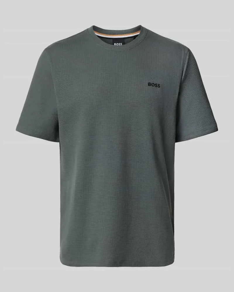 HUGO BOSS Regular Fit T-Shirt aus Baumwoll-Mix Schilf