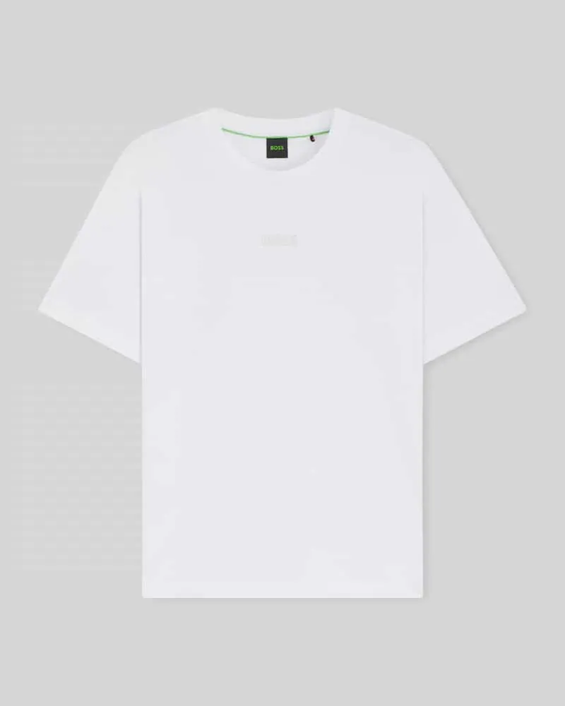 HUGO BOSS Regular Fit T-Shirt aus reiner Baumwolle Modell 'TEE 10 Weiss