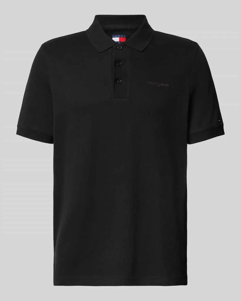 Tommy Hilfiger Regular Fit Poloshirt mit Waffelstruktur 