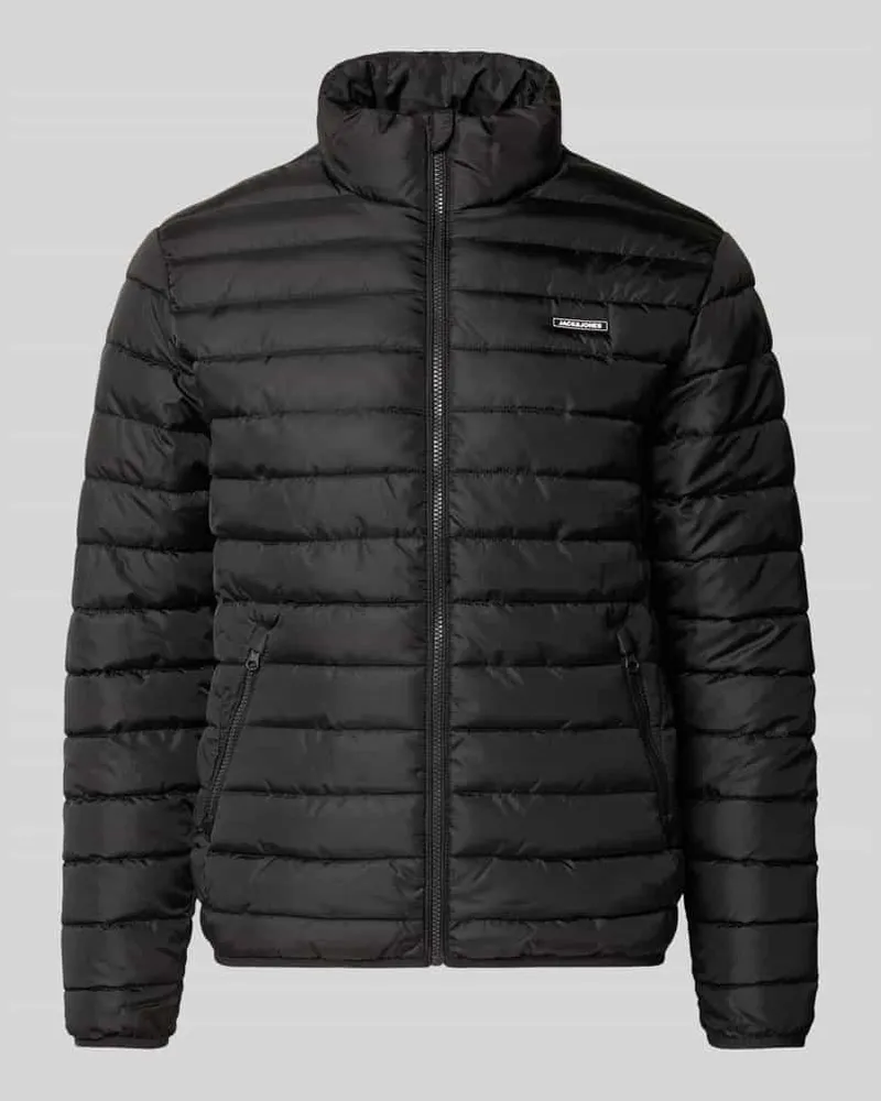 Jack & Jones Jacke mit Label-Patch Modell 'ELVIS Black
