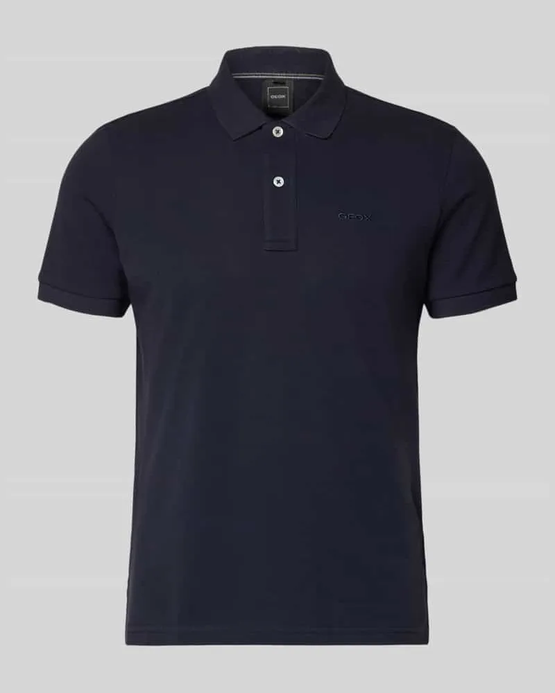 Geox Slim Fit Poloshirt mit Logo-Stitching Marine