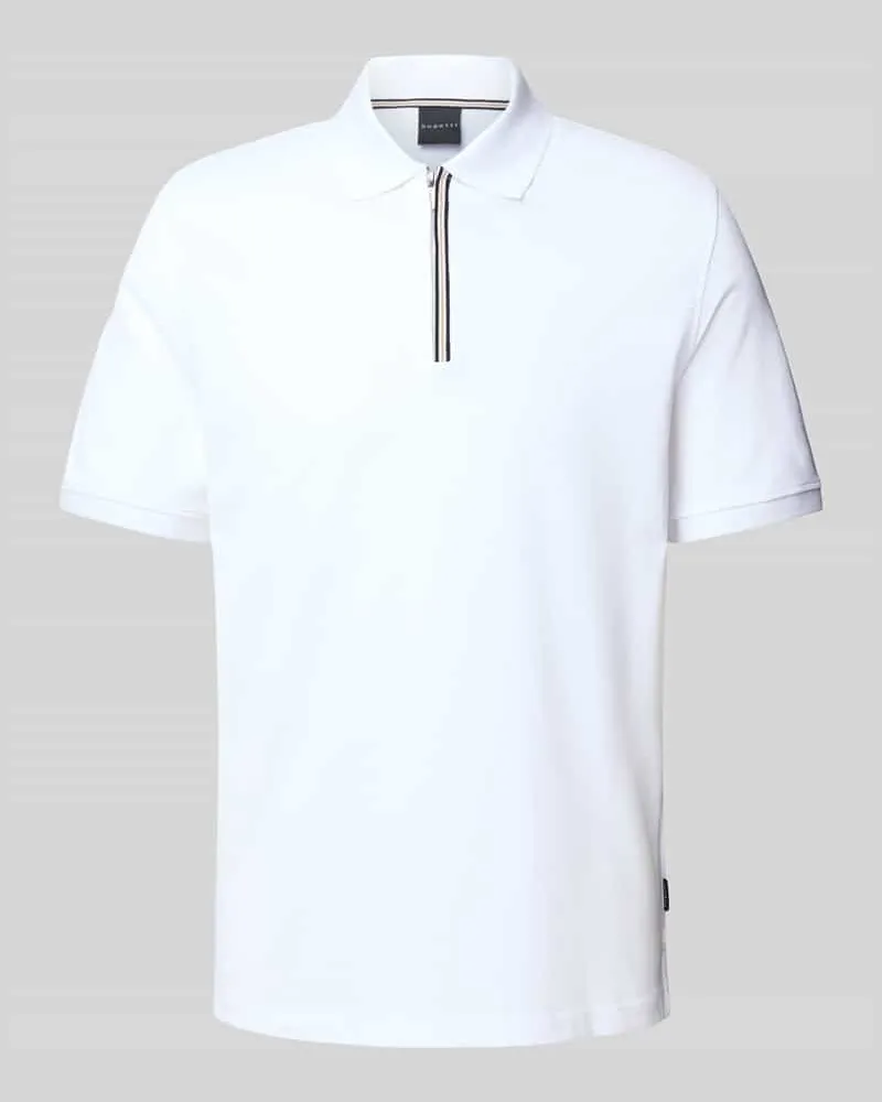 Bugatti Regular Fit Poloshirt mit Reißverschluss 