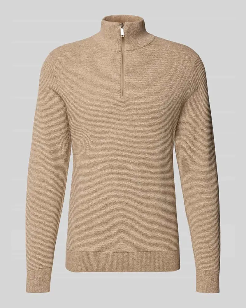 Selected Homme Regular Fit Troyer aus Bio-Baumwolle Modell 'ROSS Sand