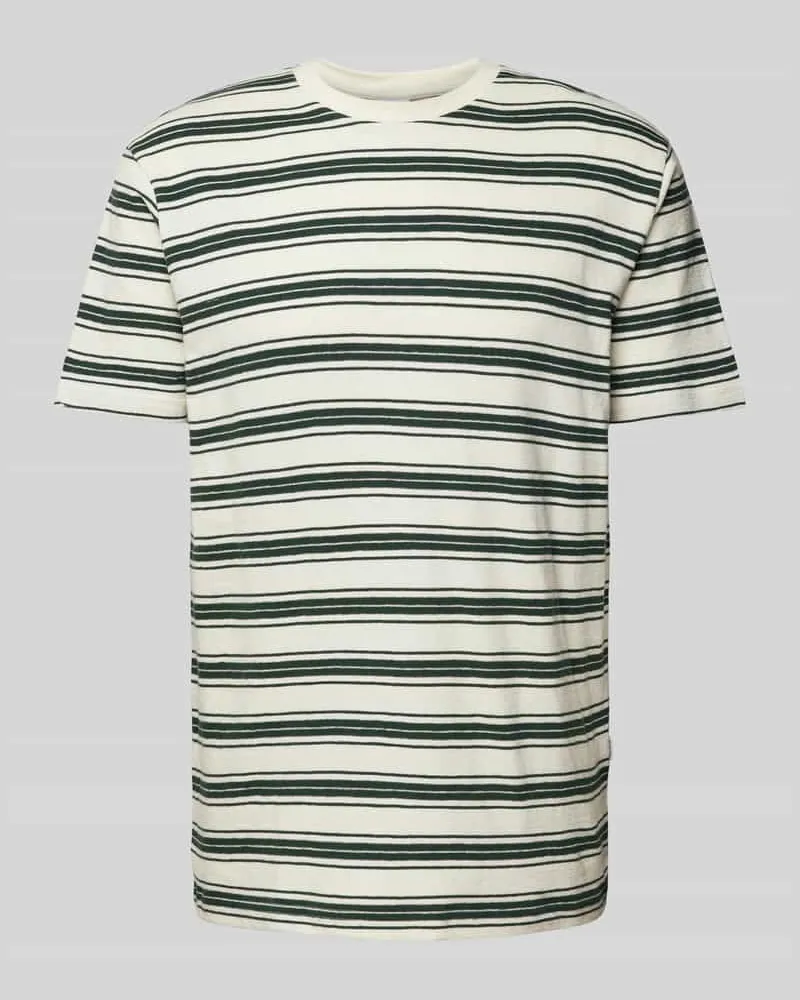 Selected Homme T-Shirt mit Streifenmuster Bottle