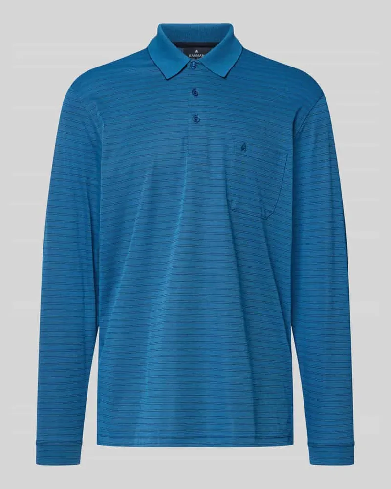 Ragman Regular Fit Poloshirt mit Brusttasche Modell 'Fineliner Royal