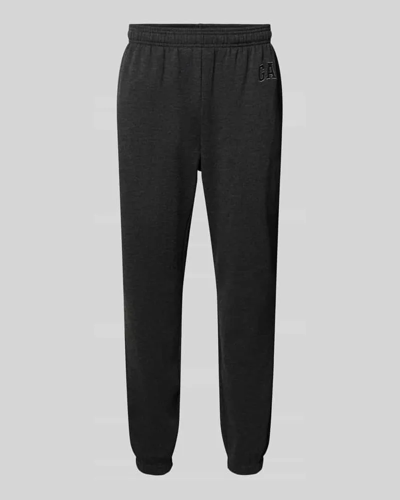 GAP Sweatpants mit Logo und elastischem Bund Dunkelgrau