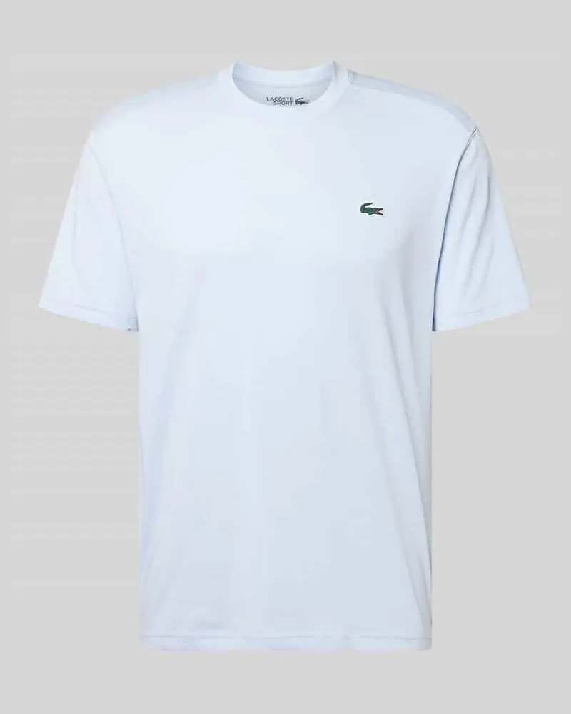 Lacoste Regular Fit T-Shirt aus Baumwoll-Mix Rauchblau