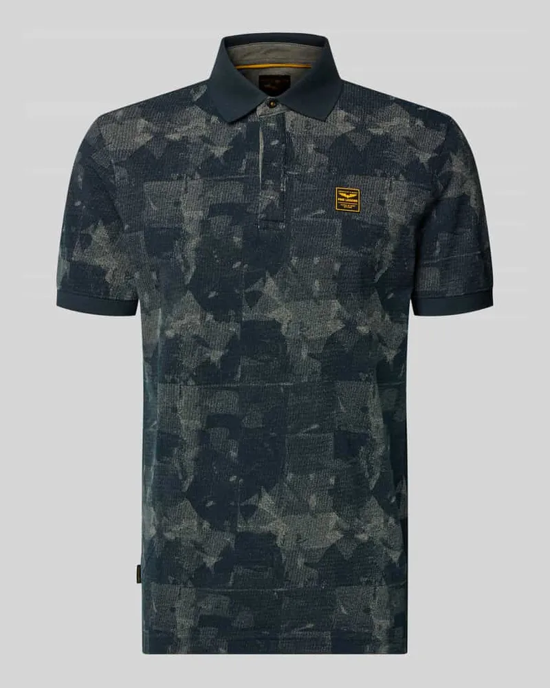 PME Legend Slim Fit Poloshirt mit Label-Patch Anthrazit